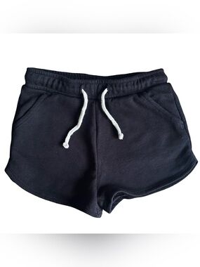 Old Navy 3T Girls Black cotton blend pull on drawstring shorts